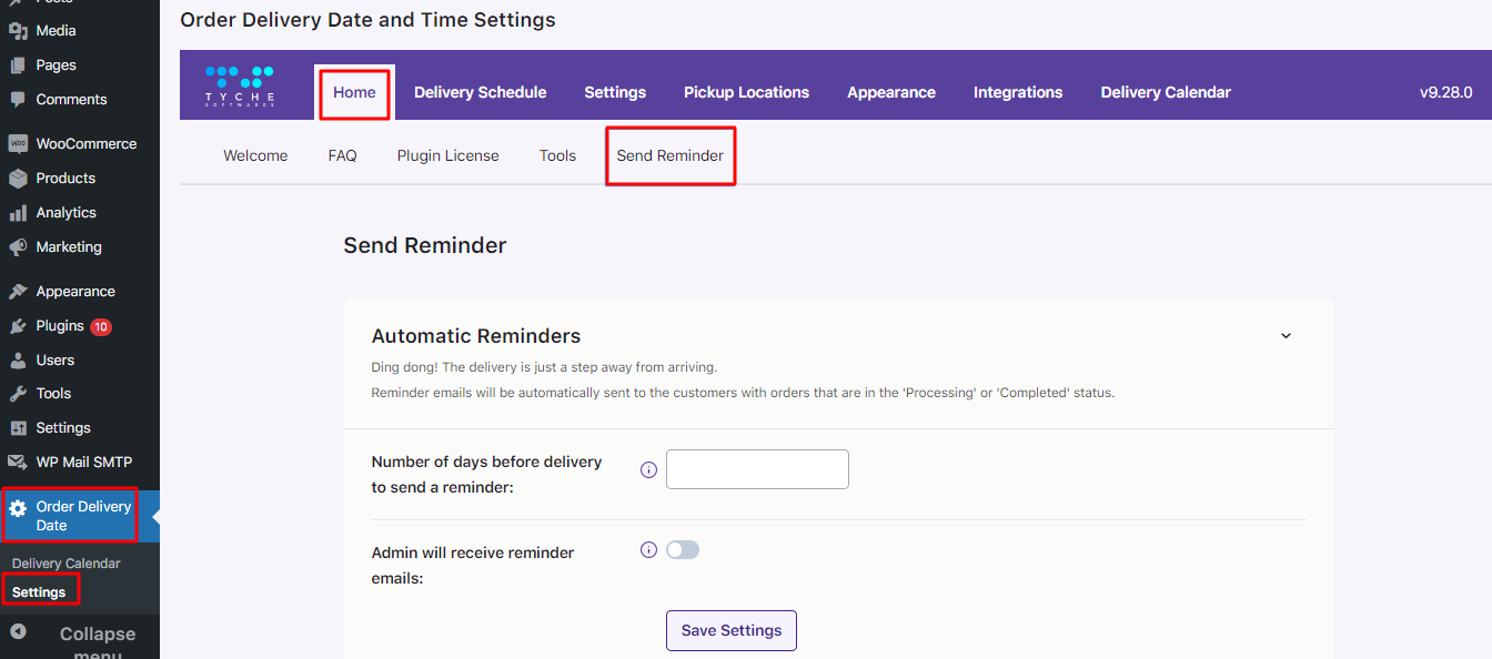 New Admin UI changes in v9.28.0 of Order Delivery Date Pro for WooCommerce plugin - Tyche Softwares Documentation