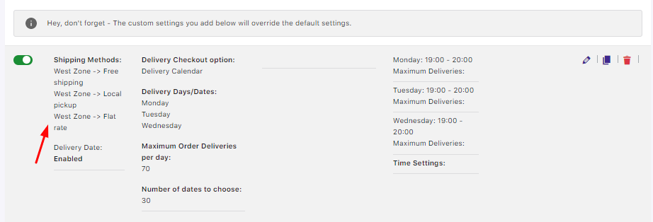 How do I create a custom delivery schedule using default WooCommerce Shipping Methods? - Tyche Softwares Documentation