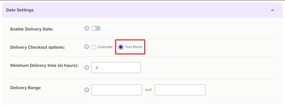 How do I change the labels for delivery date and time fields? - Tyche Softwares Documentation