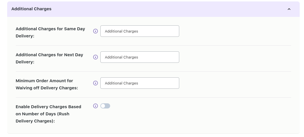 How do I set up charges for orders that are based on urgency? - Tyche Softwares Documentation