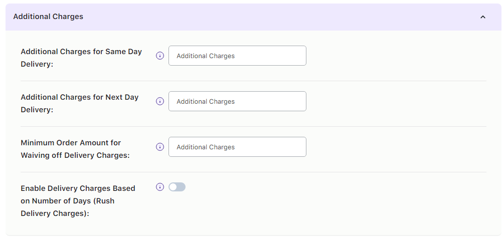 How can I set up charges only for orders below a certain amount? - Tyche Softwares Documentation