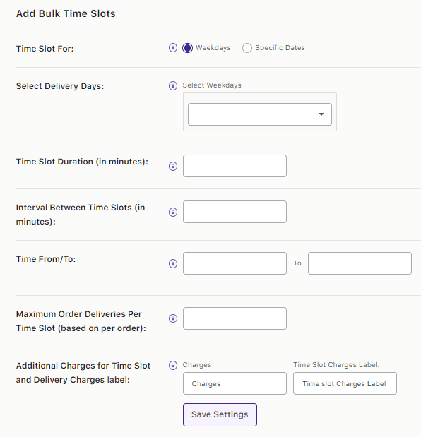 How do I set up time slots for different weekdays and specific dates? - Tyche Softwares Documentation