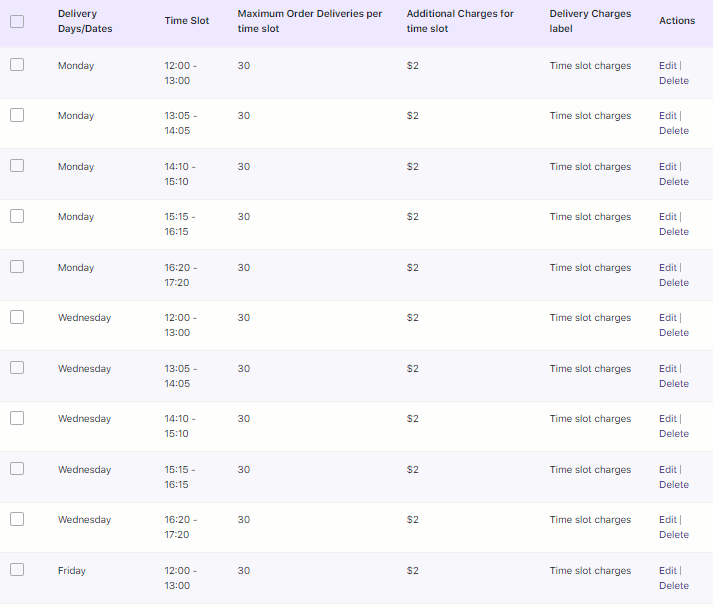 How do I set up time slots for different weekdays and specific dates? - Tyche Softwares Documentation