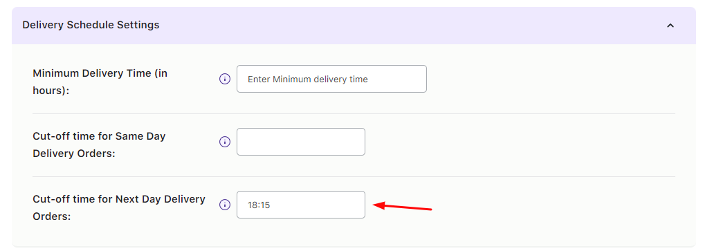 How do I set up Same Day and Next day deliveries? - Tyche Softwares Documentation