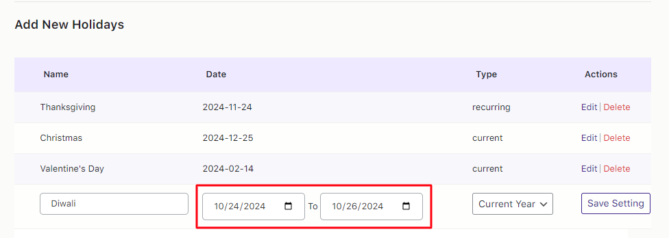 How do I block certain dates as Holidays? - Tyche Softwares Documentation