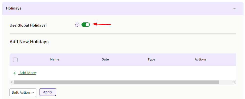 How do I block certain dates as Holidays? - Tyche Softwares Documentation