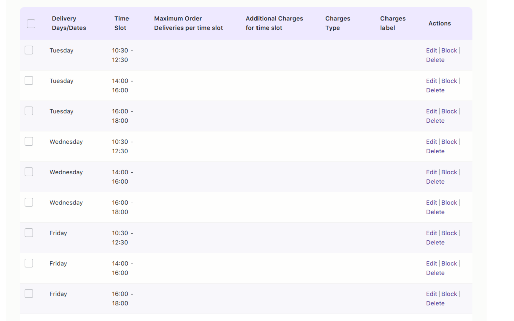How do I set up time slots for different weekdays and specific dates? - Tyche Softwares Documentation