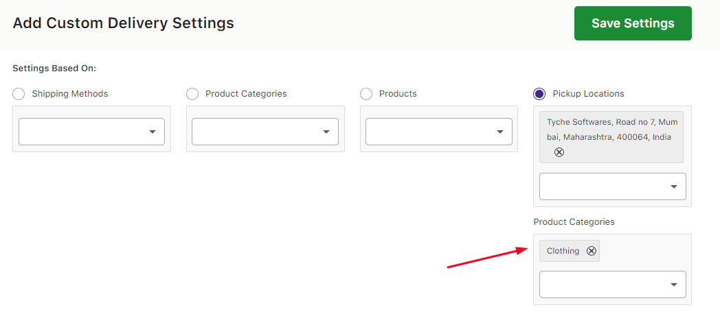 How do I create a delivery schedule based on Pickup Locations & Product Category? - Tyche Softwares Documentation