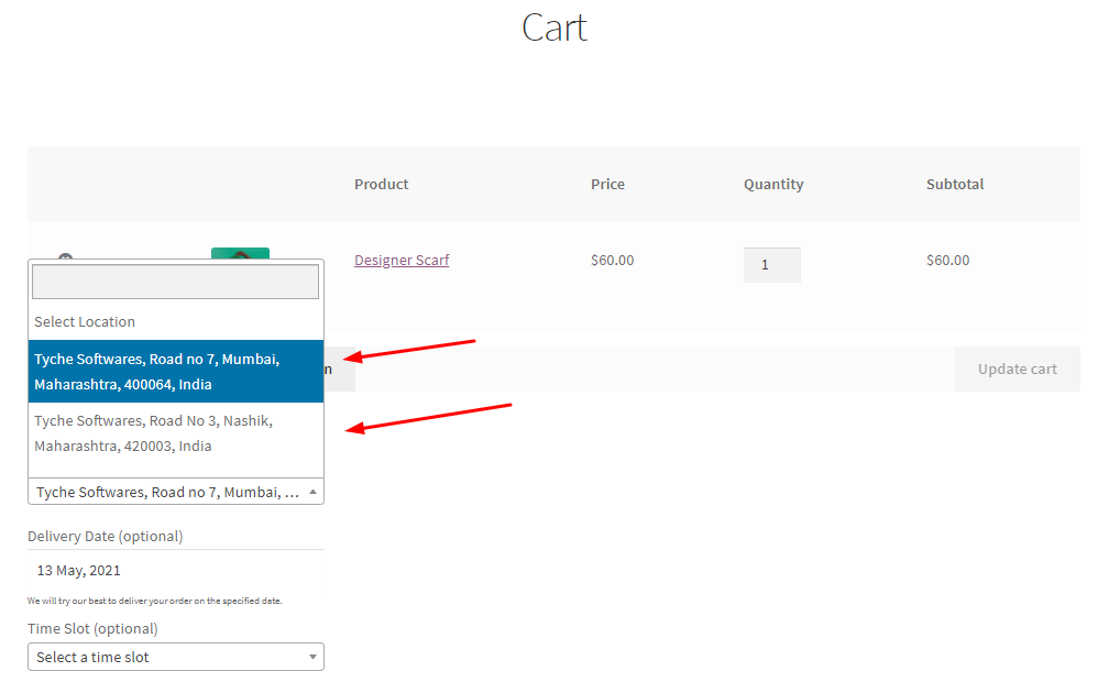 How can I add different Pickup locations for my orders? - Tyche Softwares Documentation