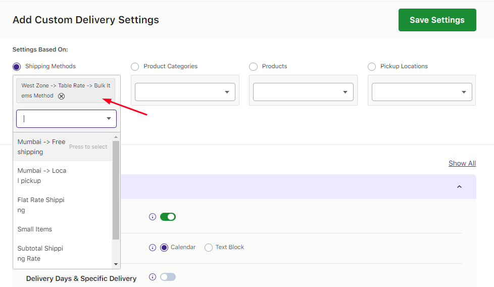 How do I create a delivery schedule with WooCommerce Table Rate Shipping plugin? - Tyche Softwares Documentation