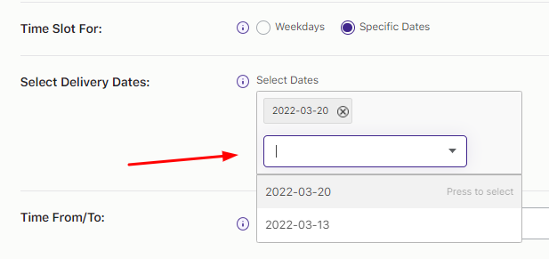 How do I set up time slots for different weekdays and specific dates? - Tyche Softwares Documentation