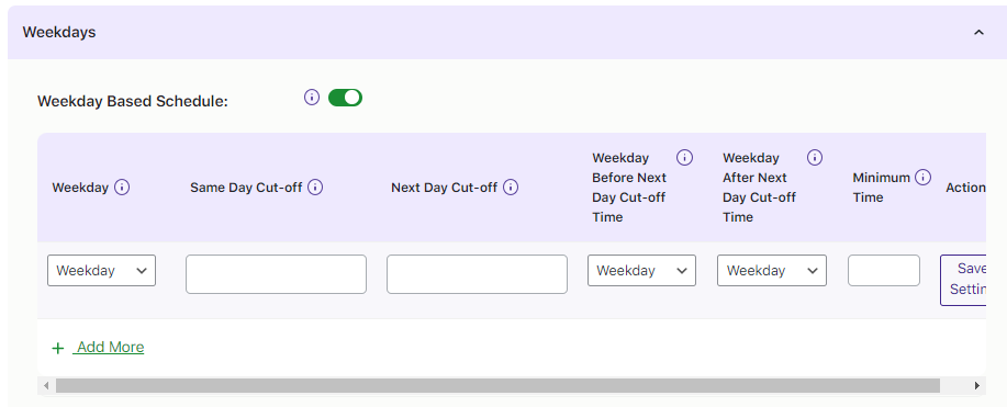 How do I create a weekday based delivery schedule? - Tyche Softwares Documentation