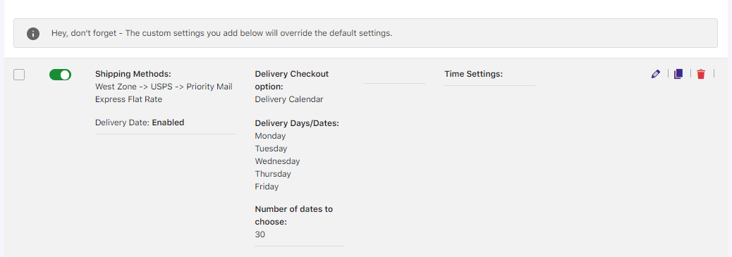 How do I create a delivery schedule with WooCommerce USPS Shipping Method? - Tyche Softwares Documentation