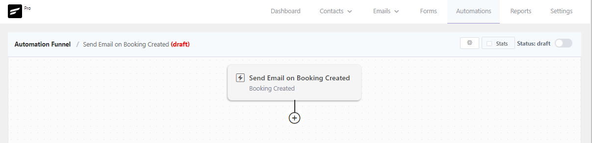 Booking & Appointment integration with FluentCRM - Booking Created Automation Screen