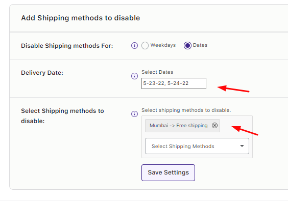 How can I hide shipping methods based on weekdays or specific delivery dates? - Tyche Softwares Documentation