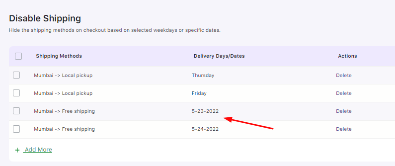 How can I hide shipping methods based on weekdays or specific delivery dates? - Tyche Softwares Documentation