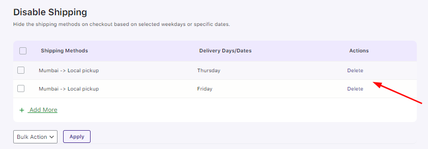 How can I hide shipping methods based on weekdays or specific delivery dates? - Tyche Softwares Documentation