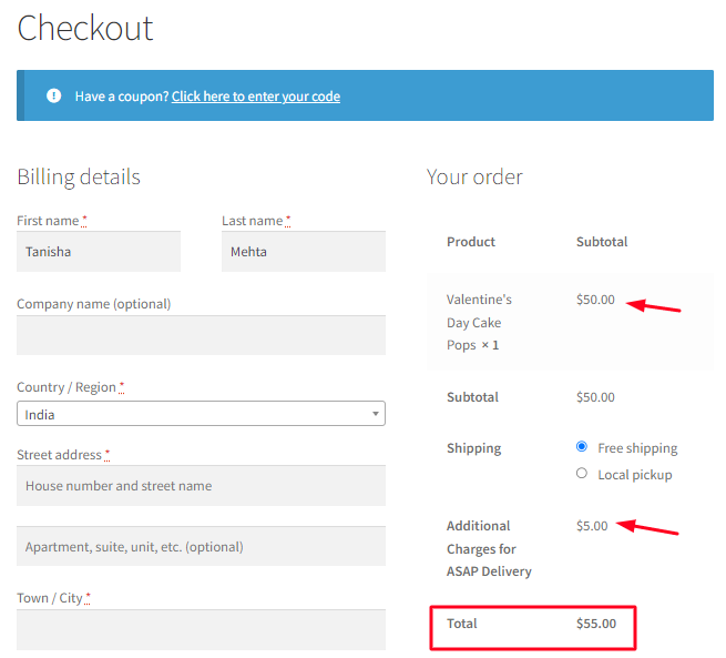 How can I create Additional Charges for the 'As Soon As Possible' timeslot option? - Tyche Softwares Documentation