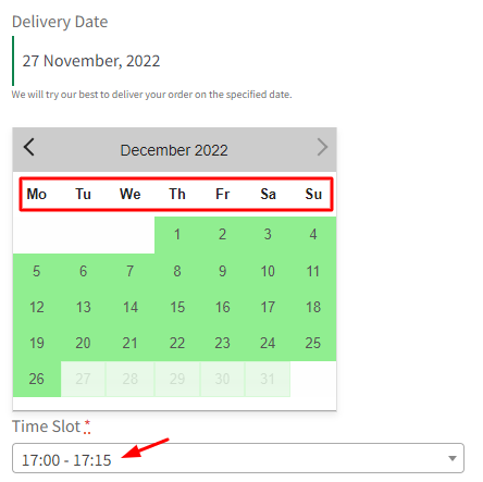 How do I create a delivery schedule based on Products & Shipping Methods? - Tyche Softwares Documentation