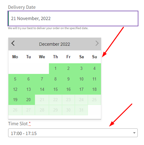 How do I create a delivery schedule based on Products & Shipping Methods? - Tyche Softwares Documentation