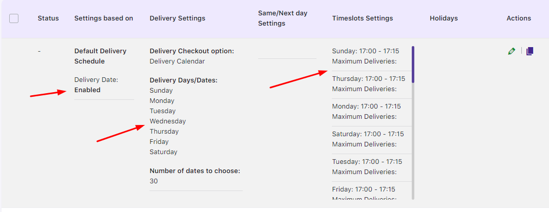 How do I create a delivery schedule based on Products & Shipping Methods? - Tyche Softwares Documentation