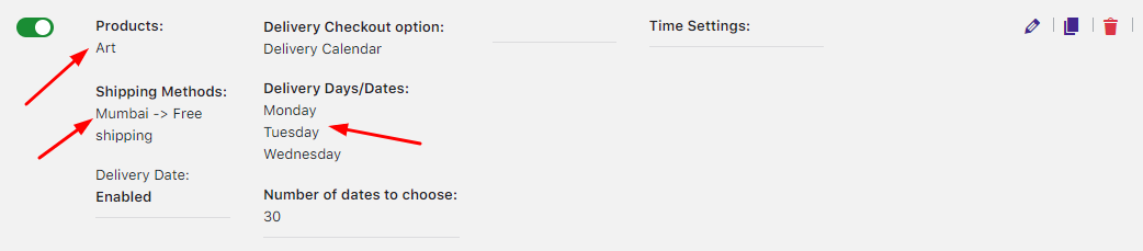 How do I create a delivery schedule based on Products & Shipping Methods? - Tyche Softwares Documentation