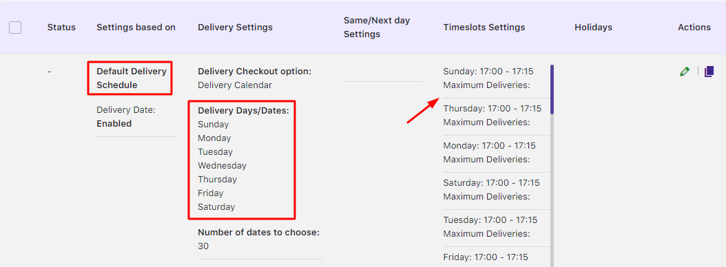 How do I create a delivery schedule based on Products & Shipping Methods? - Tyche Softwares Documentation