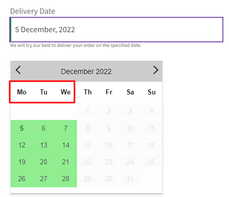 How do I create a delivery schedule based on Products & Shipping Methods? - Tyche Softwares Documentation