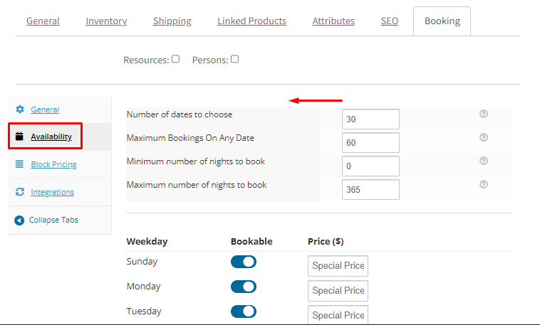 Hide various booking options on Vendor dashboard - Tyche Softwares Documentation