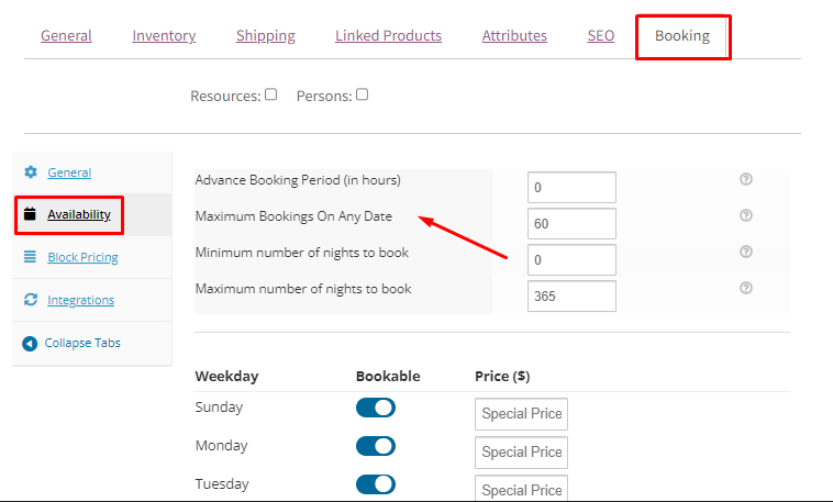 Hide various booking options on Vendor dashboard - Tyche Softwares Documentation