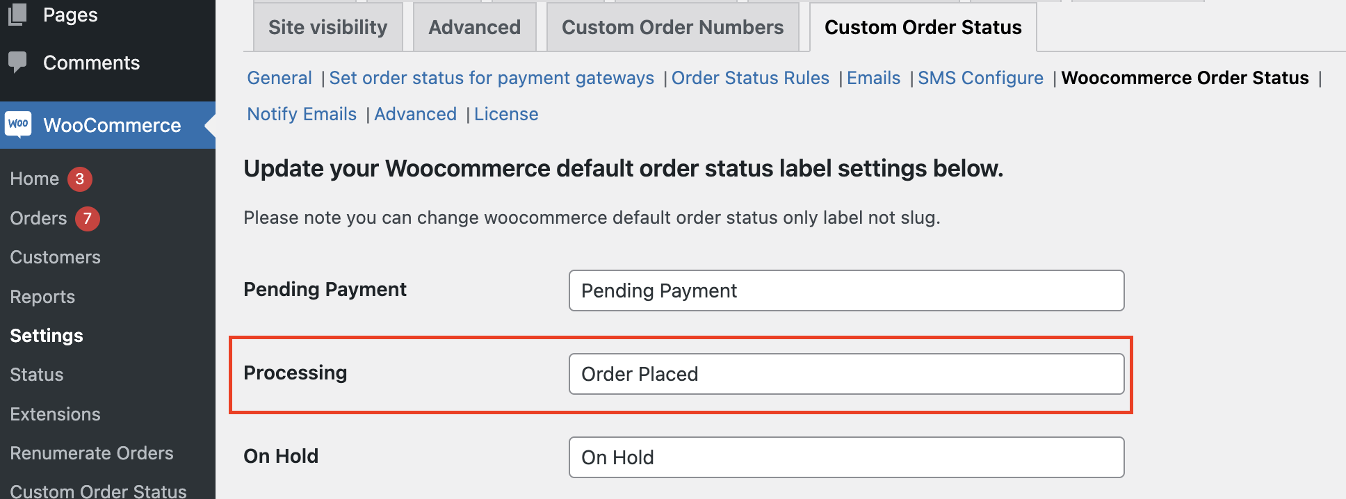 Modify WooCommerce Order Statuses to custom order statuses 2 Modify WooCommerce Order Statuses to custom order statuses - Tyche Softwares Documentation