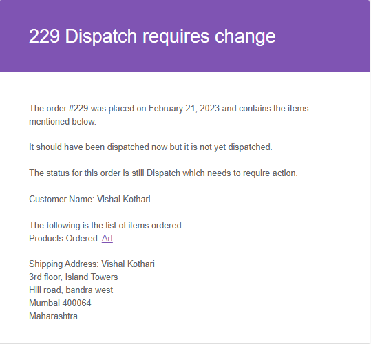 Notify Admins via Emails about custom status change after a period of time 6 Notify Admins via Emails about custom status change after a period of time - Tyche Softwares Documentation