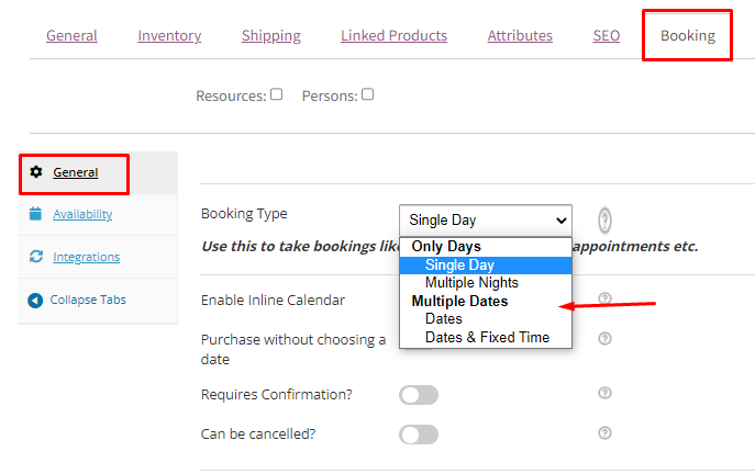 Hide various booking options on Vendor dashboard - Tyche Softwares Documentation