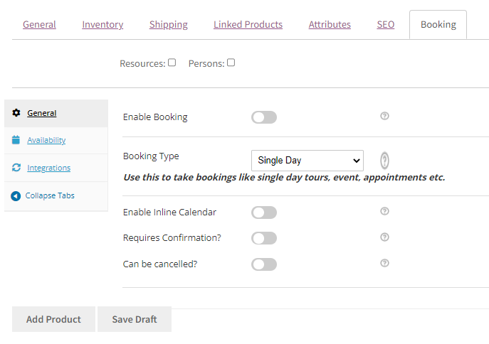 Hide various booking options on Vendor dashboard - Tyche Softwares Documentation