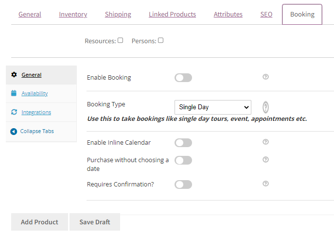 Hide various booking options on Vendor dashboard - Tyche Softwares Documentation