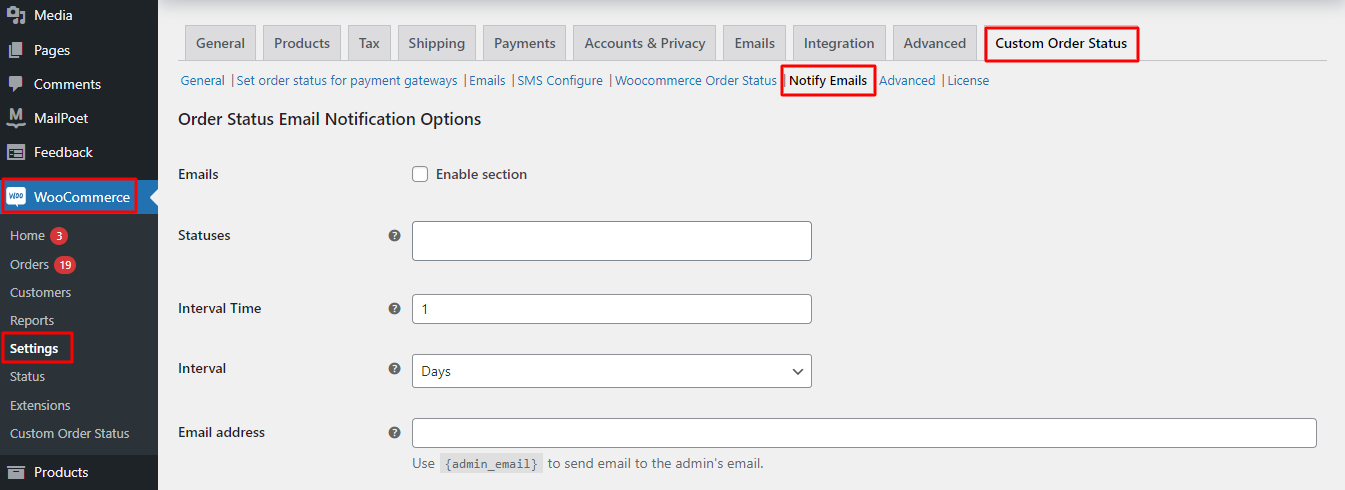 Notify Admins via Emails about custom status change after a period of time 1 Notify Admins via Emails about custom status change after a period of time - Tyche Softwares Documentation