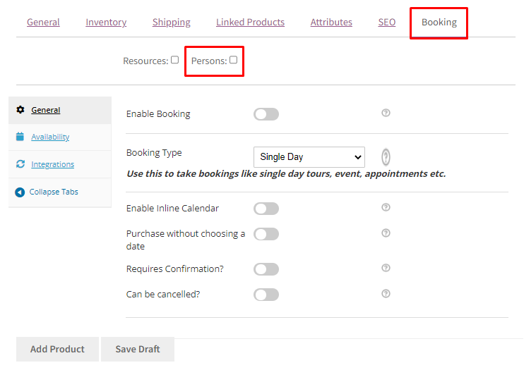 Hide various booking options on Vendor dashboard - Tyche Softwares Documentation