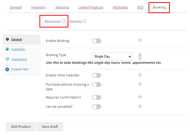 Hide various booking options on Vendor dashboard - Tyche Softwares Documentation