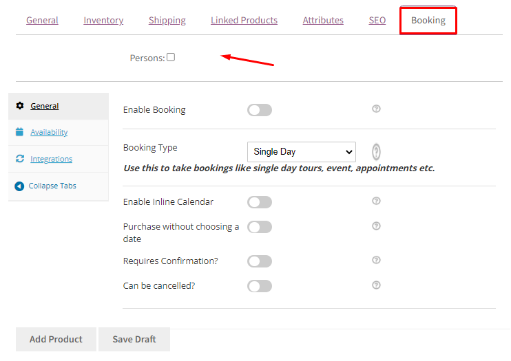 Hide various booking options on Vendor dashboard - Tyche Softwares Documentation