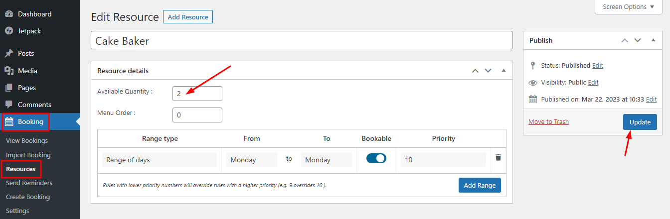 Assigning a resource to products - Tyche Softwares Documentation