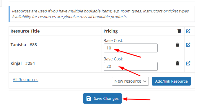 Assigning a resource to products - Tyche Softwares Documentation