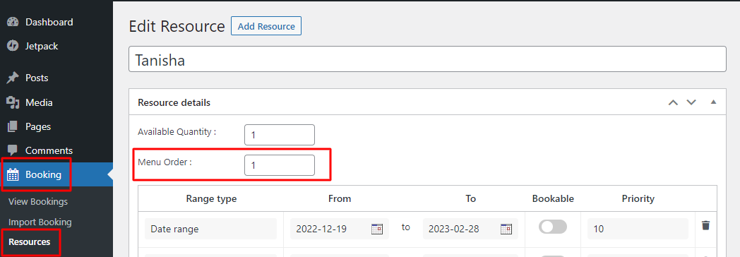 Assigning a resource to products - Tyche Softwares Documentation