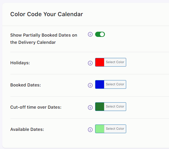 Delivery Date Availability Calendar Widget - Tyche Softwares Documentation