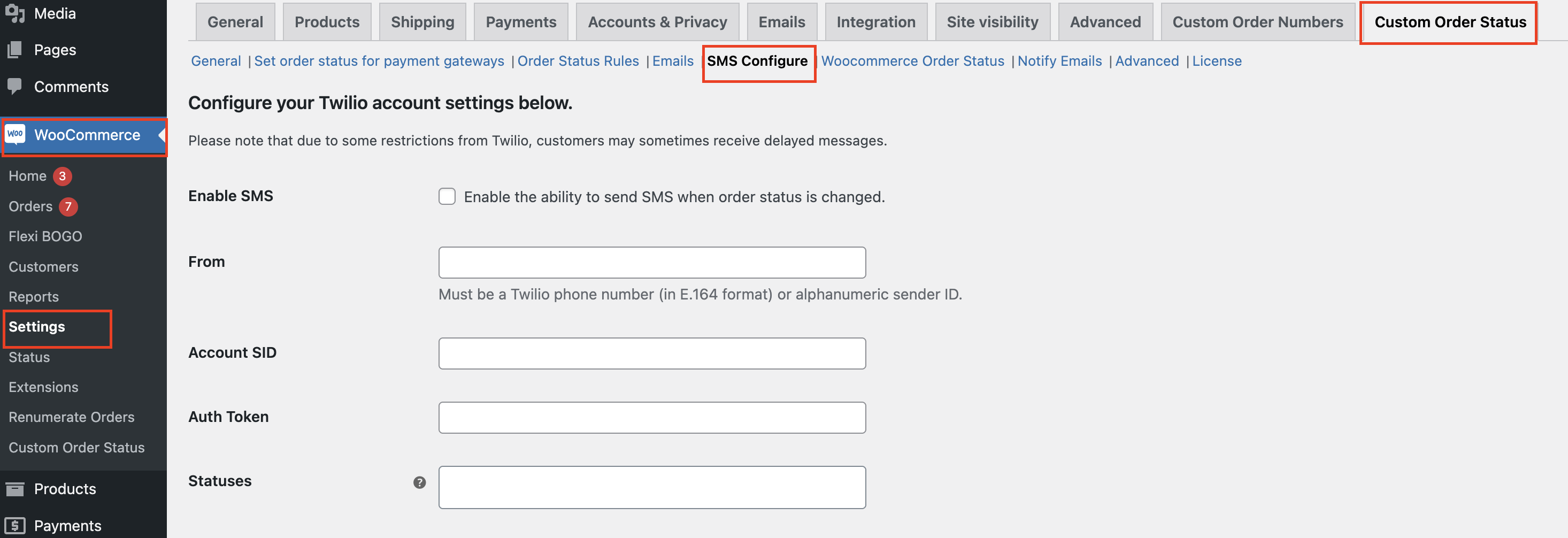 Notify customers about change in order status with SMS 1 Notify customers about change in order status with SMS - Tyche Softwares Documentation