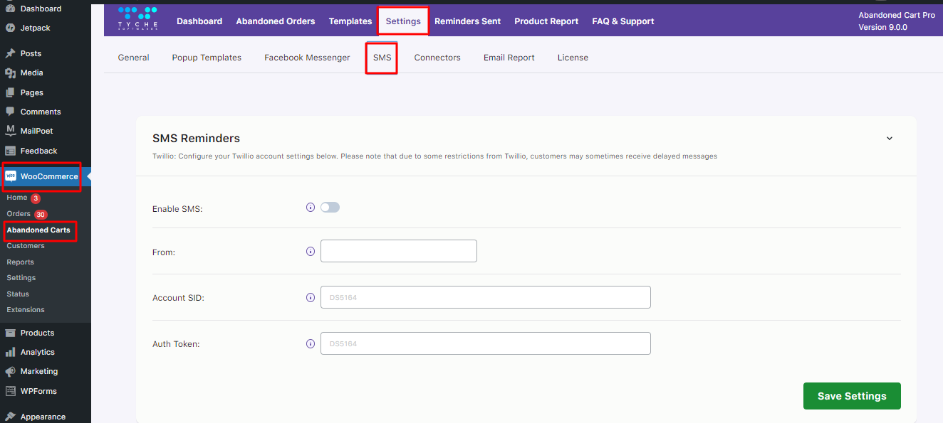 New Admin UI changes in v9.0.0 of Abandoned Cart Pro for WooCommerce plugin - Tyche Softwares Documentation