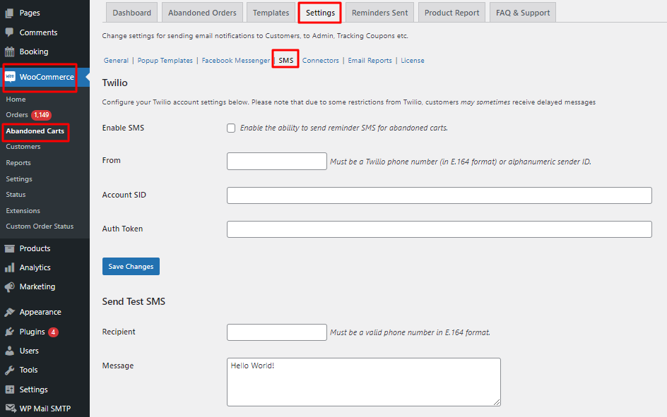 New Admin UI changes in v9.0.0 of Abandoned Cart Pro for WooCommerce plugin - Tyche Softwares Documentation