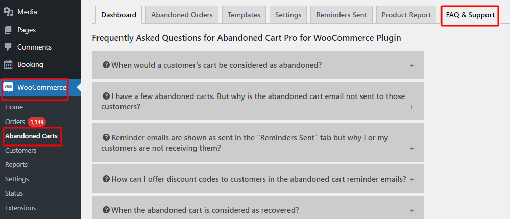 New Admin UI changes in v9.0.0 of Abandoned Cart Pro for WooCommerce plugin - Tyche Softwares Documentation