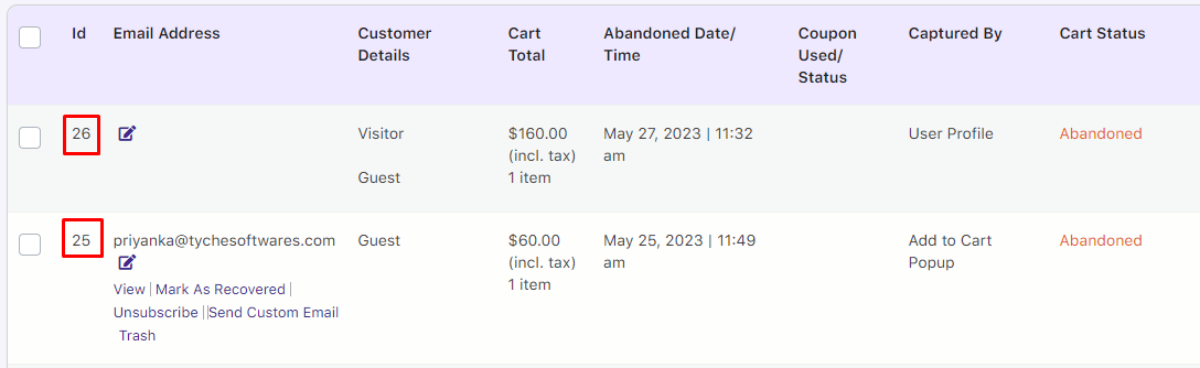 Abandoned Orders 3 Abandoned Orders - Tyche Softwares Documentation