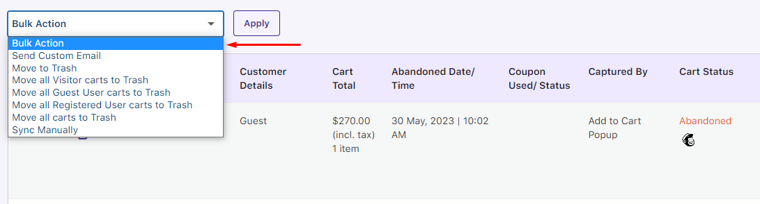 Abandoned Orders 62 Abandoned Orders - Tyche Softwares Documentation