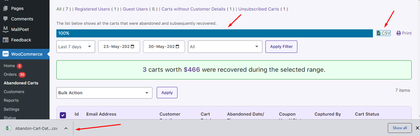 Abandoned Orders 64 Abandoned Orders - Tyche Softwares Documentation